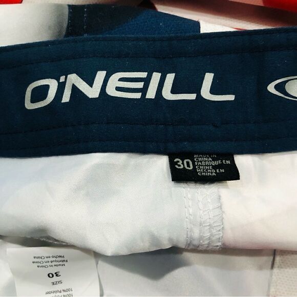 NWT O’NEILL Board Shorts Beer Pong Cup American Flag Surface Men’s Sz 30 - Picture 12 of 13